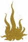 Preview: 270 Bügelmotiv Flamme gold